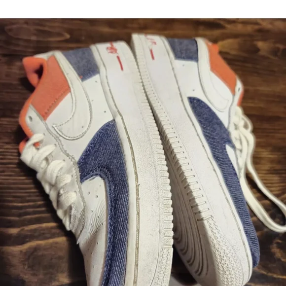 Nike Air Force Size 5Y Sneakers Shoes Denim‎ USA Youth Kids Boys